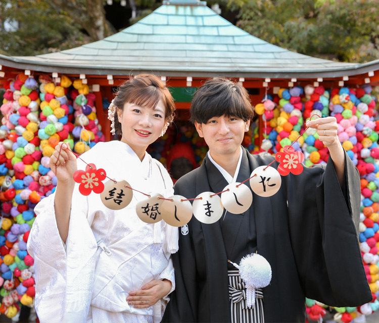 写真：レンタル着物ローズの婚礼撮影